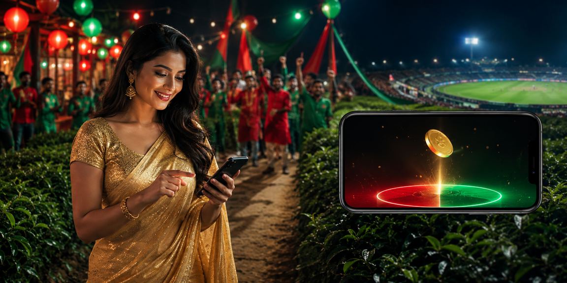 A user playing toss prediction betting on mobile in Gazipur